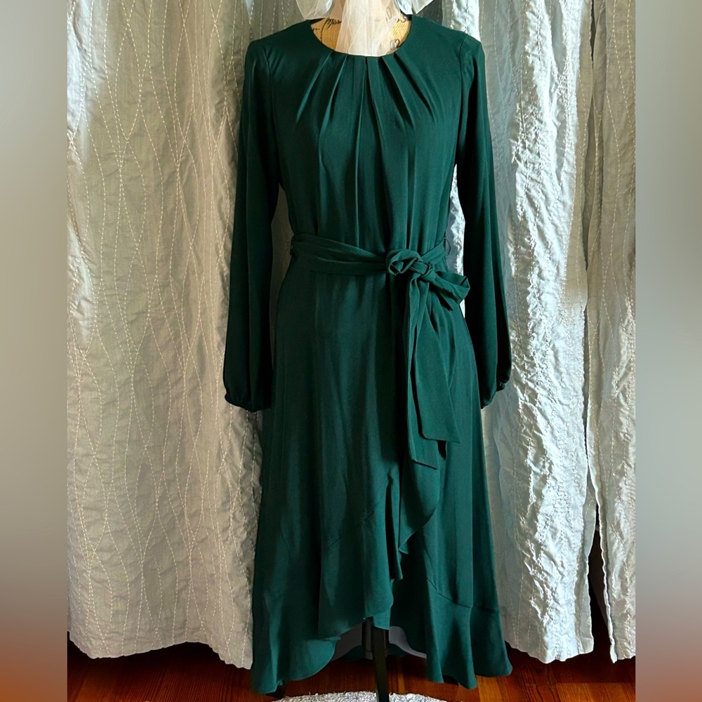 Jessica Howard Tie Waist Faux Wrap Dress